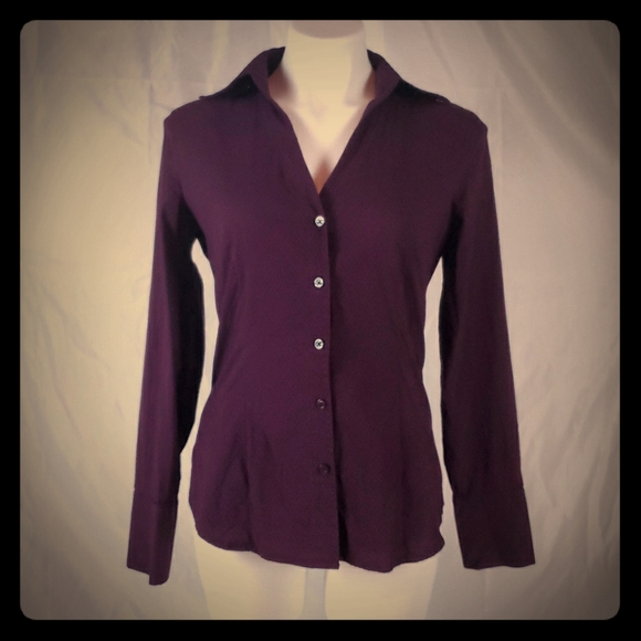 Maroon Express textured button down - Picture 1 of 6